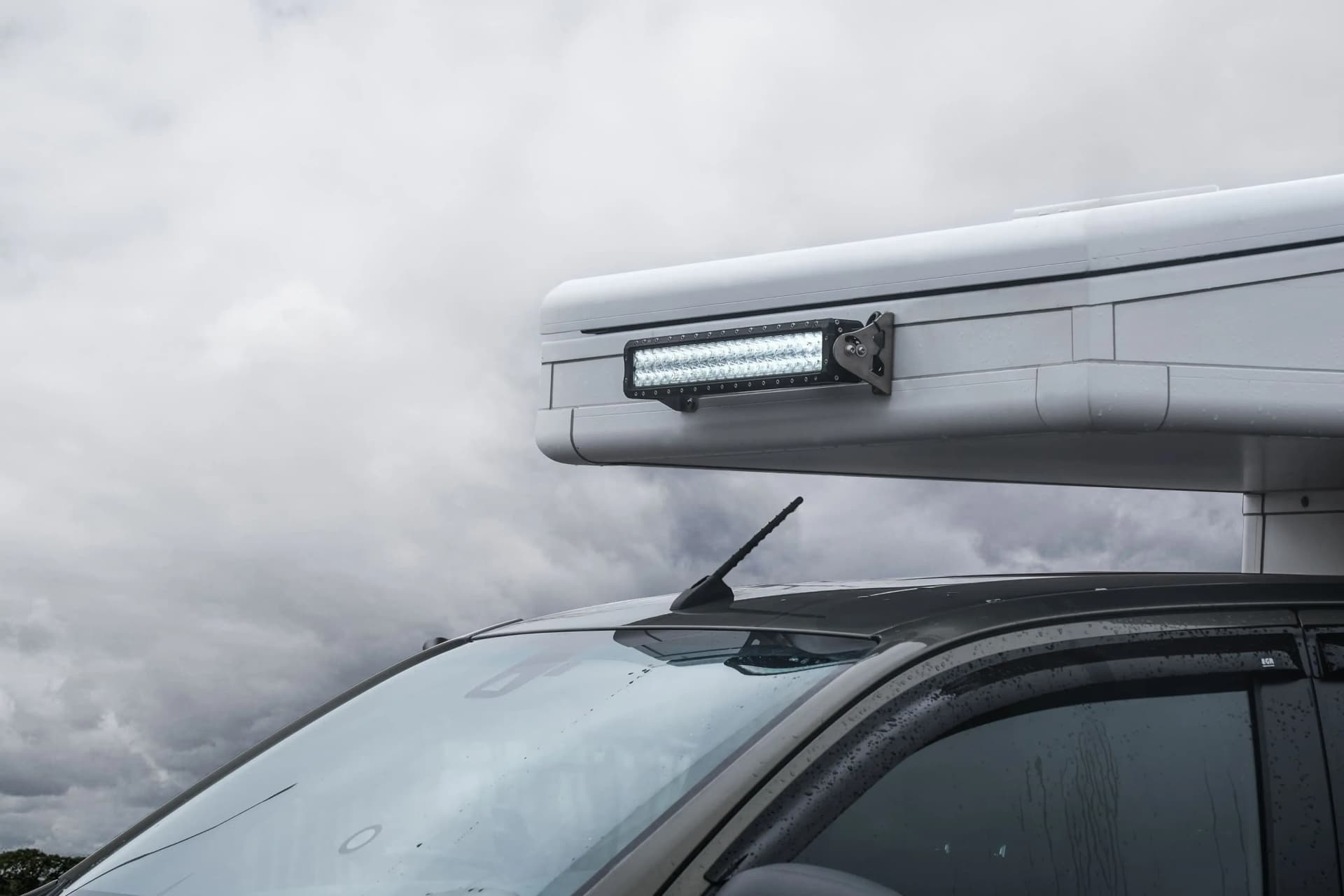 ORMO camper in a winter landscape
